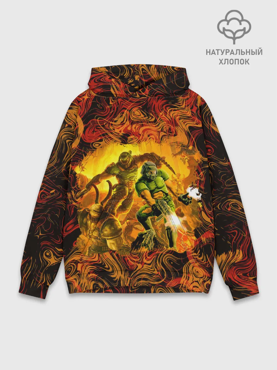 Худи мужской база хлопок / DooM Eternal & 1993