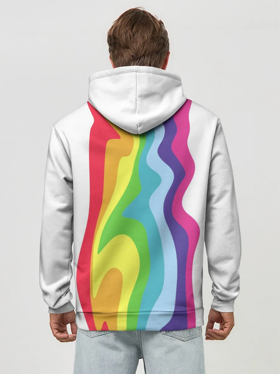 Худи мужской база хлопок / Радуга