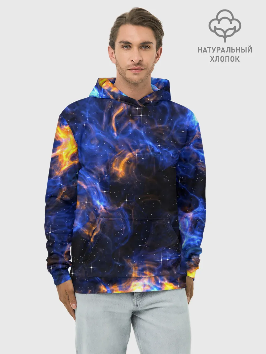 Худи мужской база хлопок / Космос