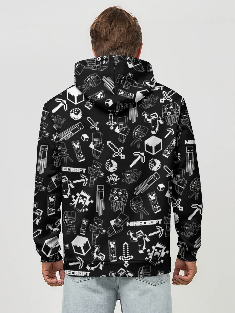 Худи мужской база хлопок / Minecraft pattern