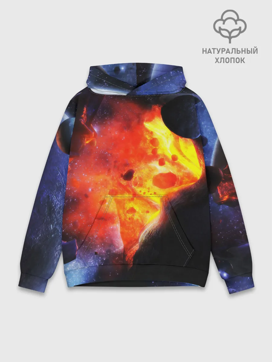 Худи мужской база хлопок / NEBULA