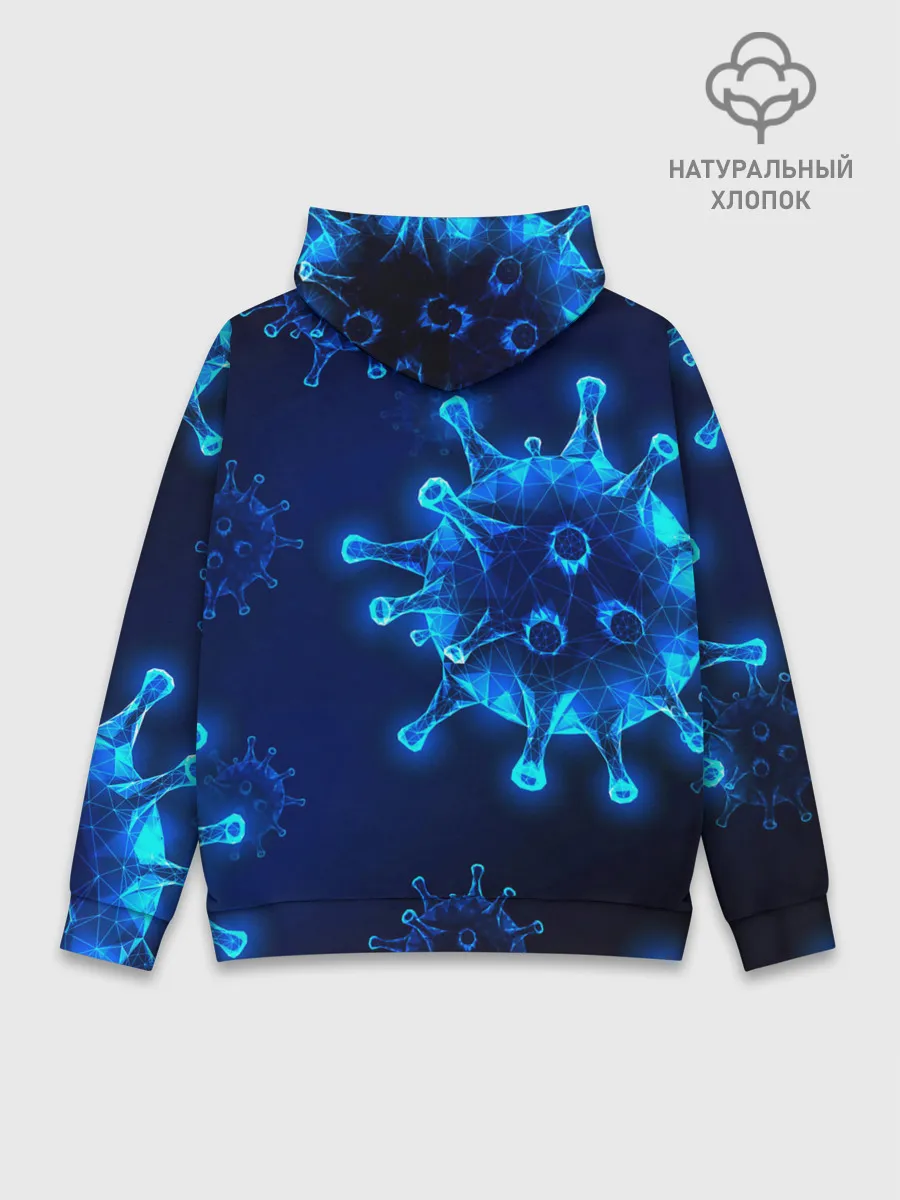 Худи мужской база хлопок / Warning nCoV2019