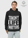 Худи мужской база хлопок / TOKENS LIFE MATTERS