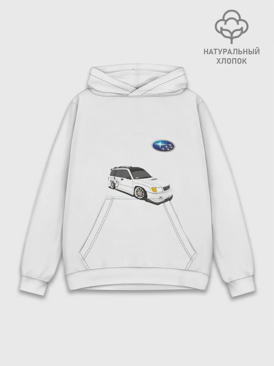 Худи мужской база хлопок / SUBARU FORESTER | СУБАРУ ФОРЕСТЕР