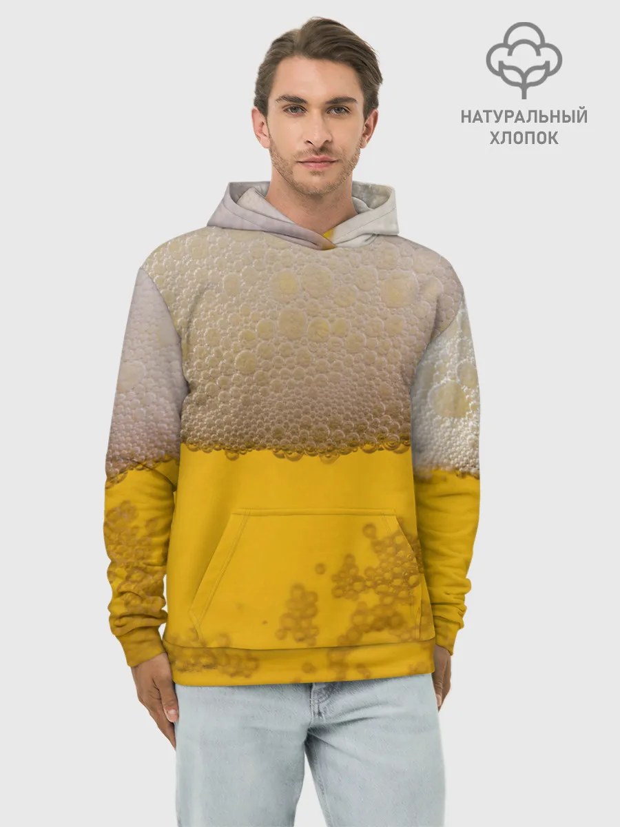 Худи мужской база хлопок / Пиво