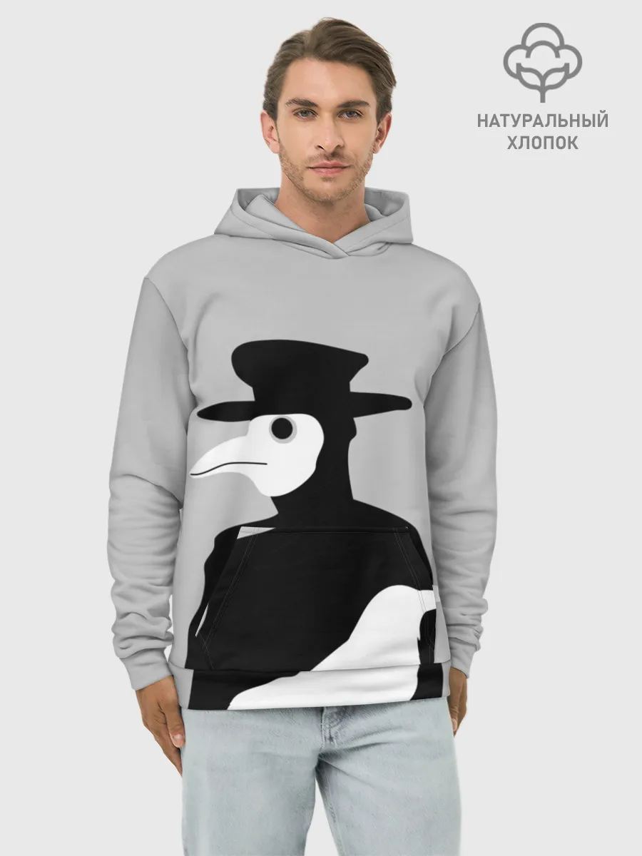 Худи мужской база хлопок / Чумной доктор