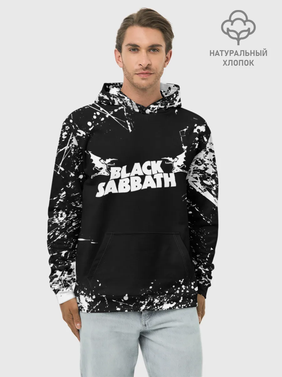 Худи мужской база хлопок / Black Sabbath