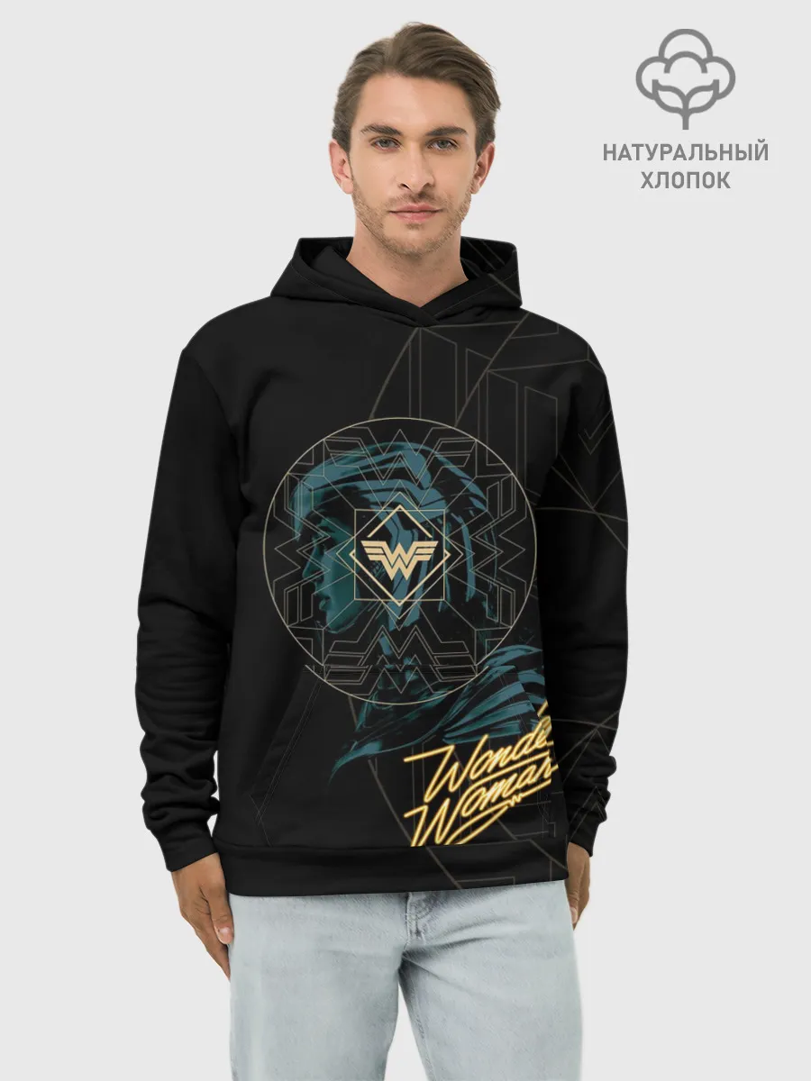 Худи мужской база хлопок / Wonder Woman