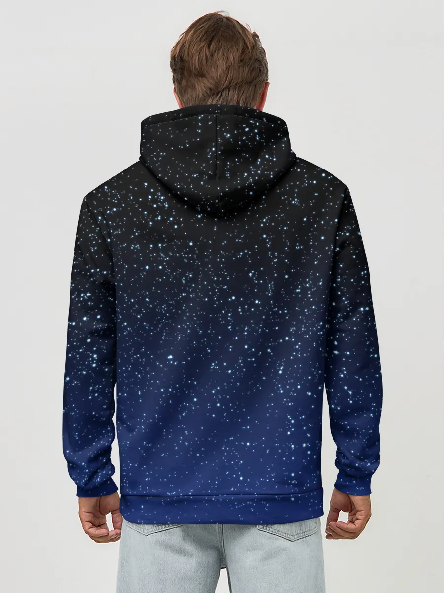 Худи мужской база хлопок / НОЧНОЕ НЕБО