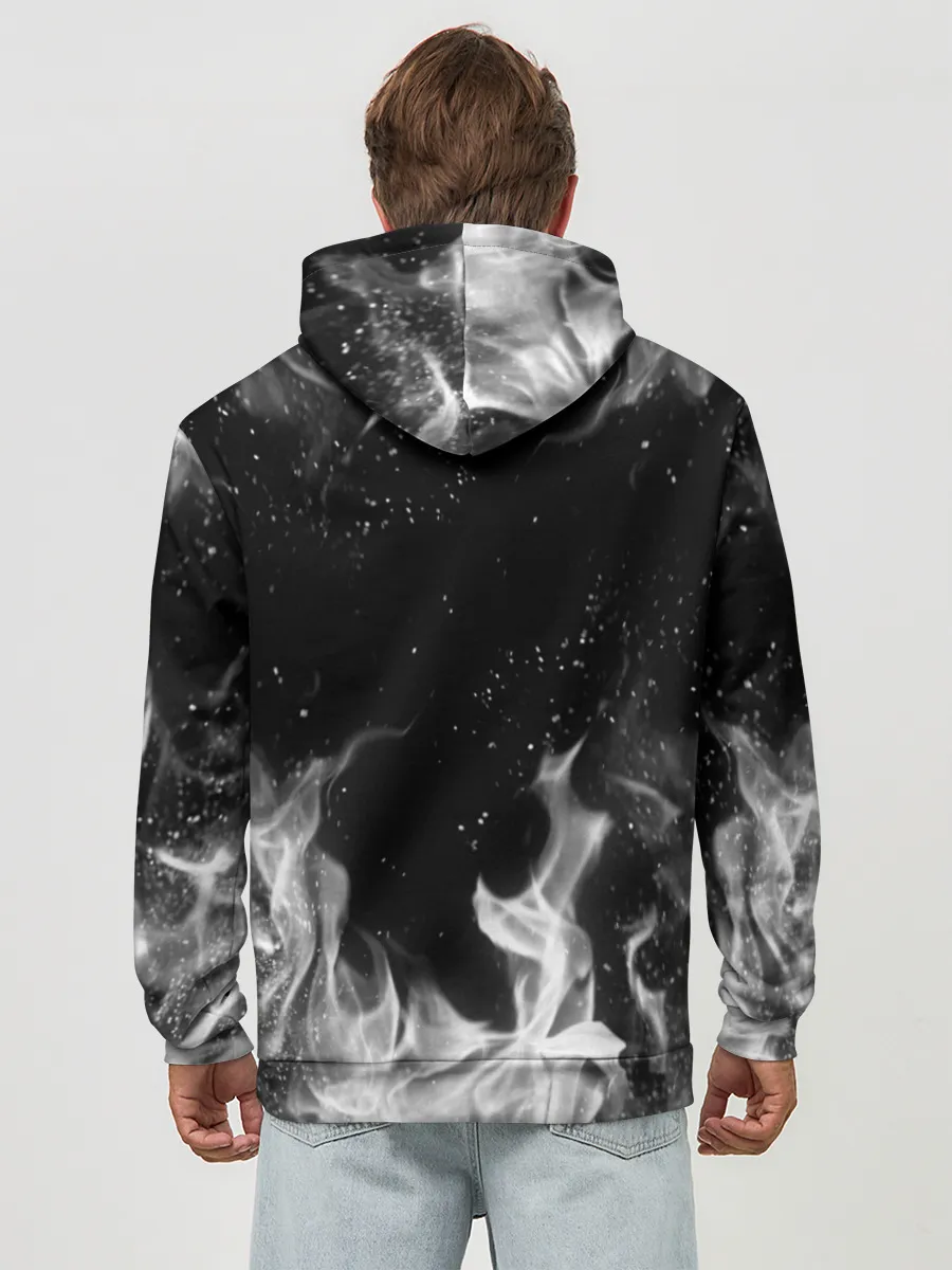 Худи мужской база хлопок / БЕЛЫЙ ОГОНЬ | WHITE FIRE