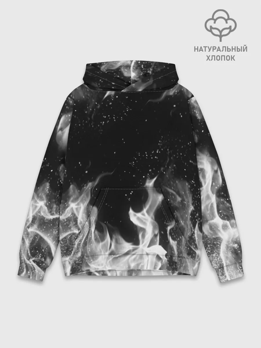 Худи мужской база хлопок / БЕЛЫЙ ОГОНЬ | WHITE FIRE