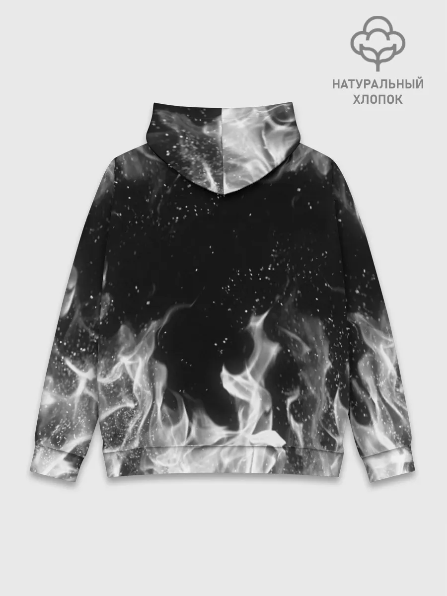 Худи мужской база хлопок / БЕЛЫЙ ОГОНЬ | WHITE FIRE