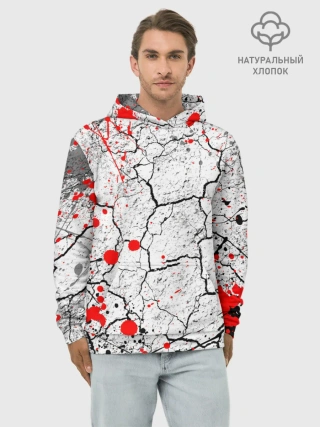Худи мужской база хлопок / КРОВАВЫЙ ГРАНЖ | BLOODY GRUNGE