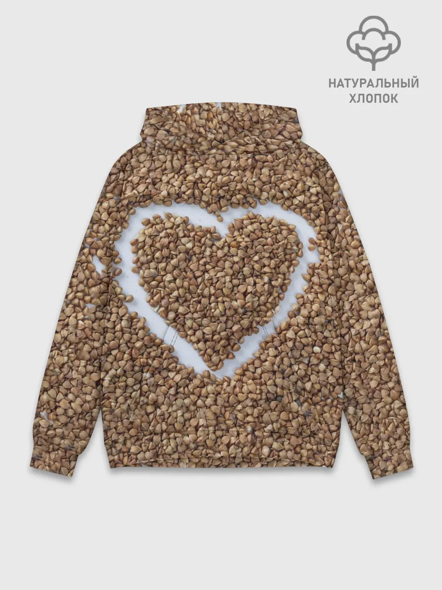 Худи мужской база хлопок / i love гречка