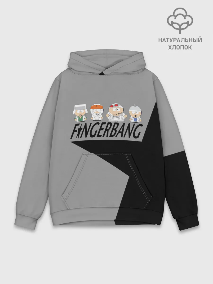 Худи мужской база хлопок / FINGERBANG