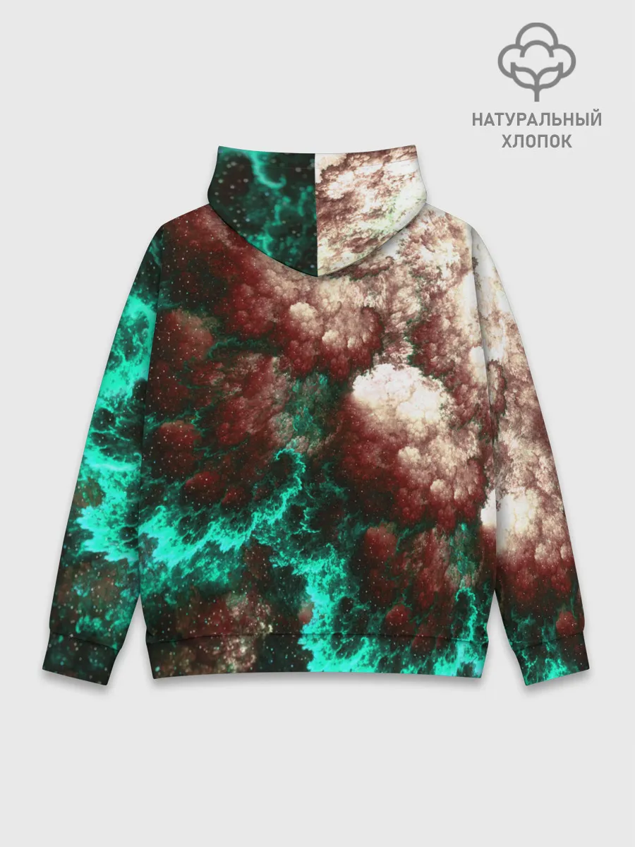 Худи мужской база хлопок / НЕОНОВЫЙ КОСМОС
