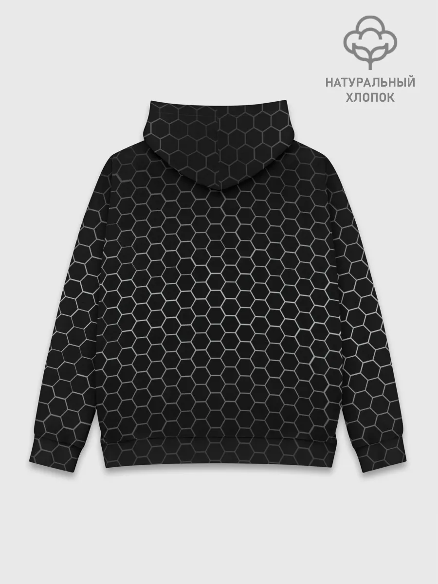 Худи мужской база хлопок / СЕРЫЕ СОТЫ | GREY HONEYCOMBS