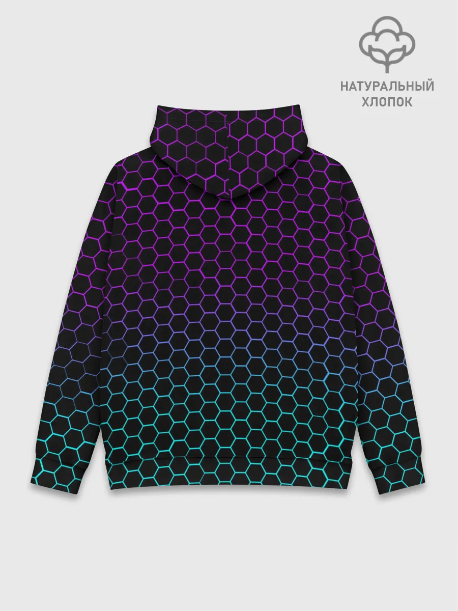 Худи мужской база хлопок / НЕОНОВЫЕ СОТЫ