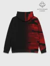 Худи мужской база хлопок / RED BLACK MILITARY CAMO | КРАСНЫЙ КАМУФЛЯЖ