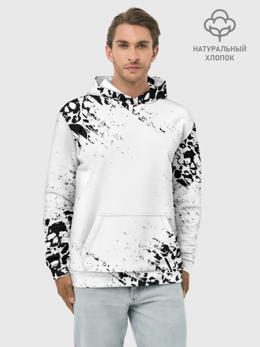 Худи мужской база хлопок / БЕЛЫЕ ЧЕРЕПА | WHITE SKULLS