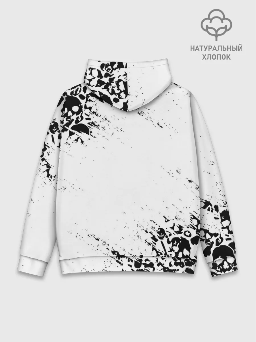 Худи мужской база хлопок / БЕЛЫЕ ЧЕРЕПА | WHITE SKULLS