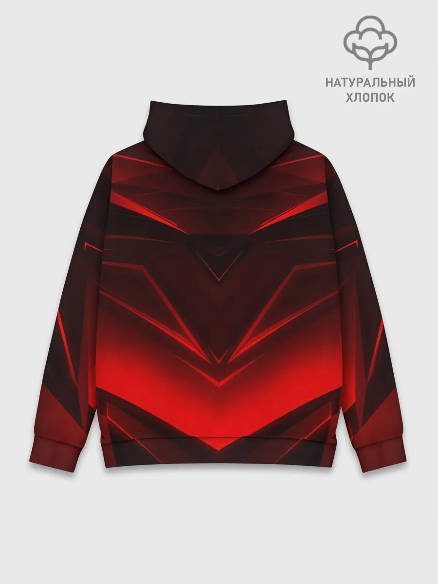 Худи мужской база хлопок / GEOMETRY STRIPES | КРАСНАЯ ГЕОМЕТРИЯ