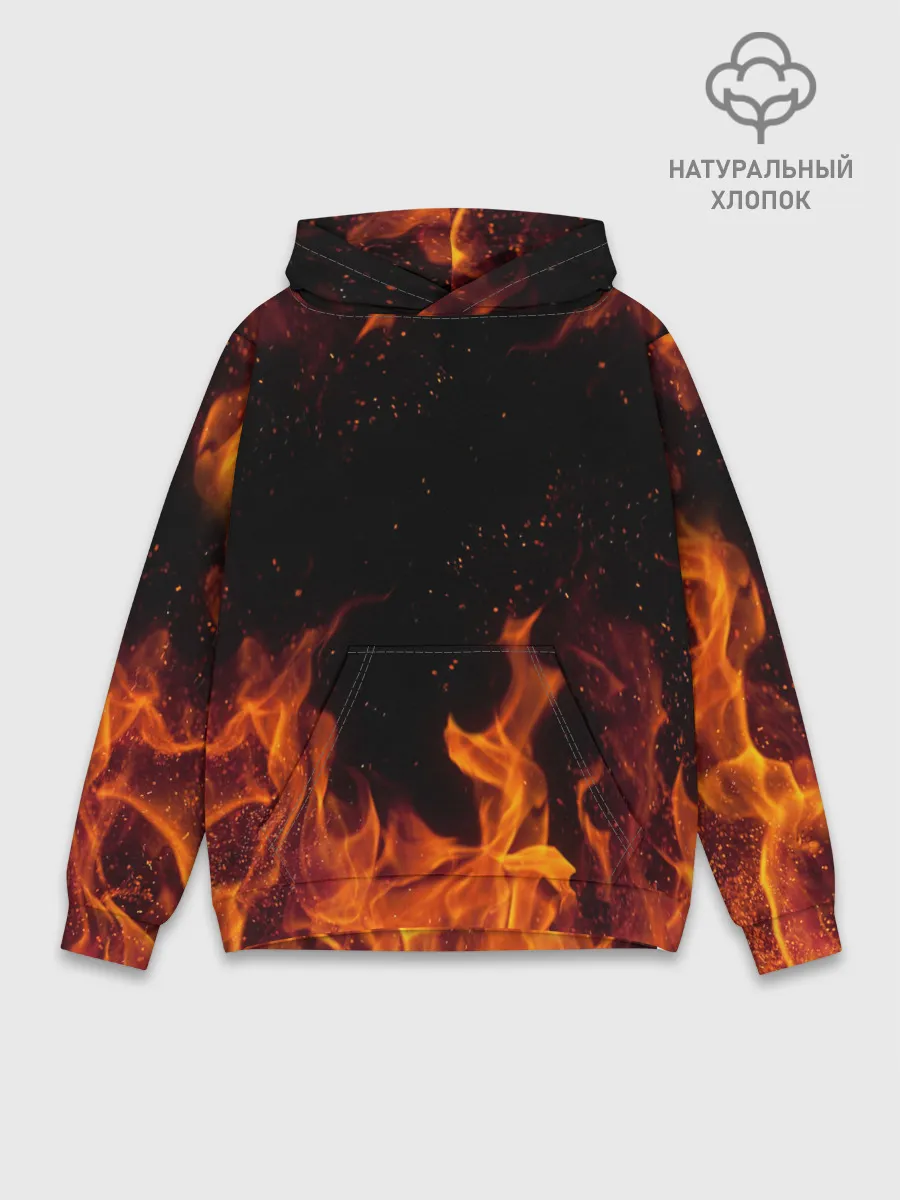 Худи мужской база хлопок / ОГОНЬ | FIRE