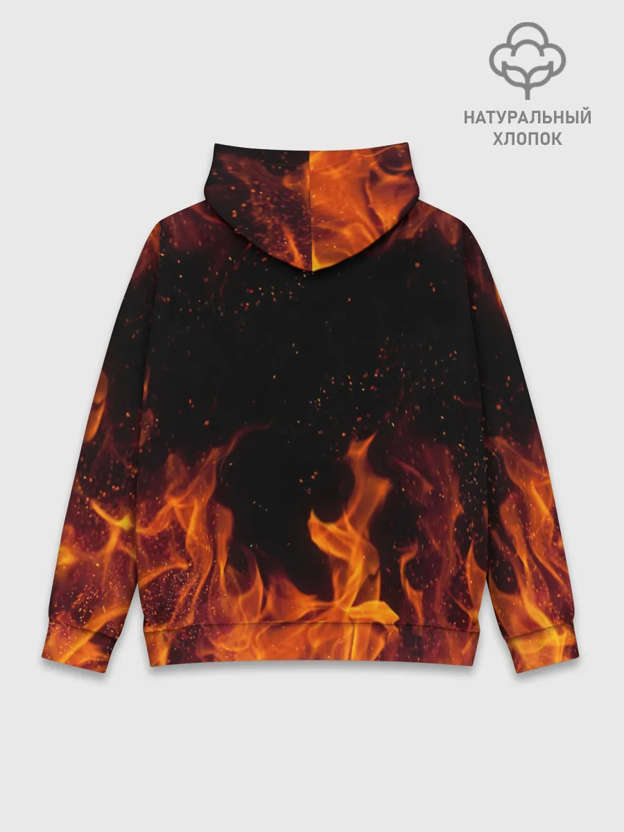 Худи мужской база хлопок / ОГОНЬ | FIRE