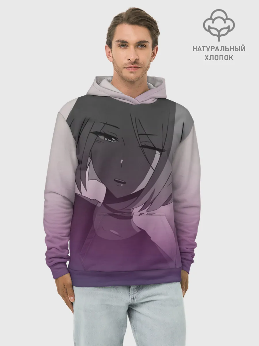 Худи мужской база хлопок / Аниме девочка в тумане