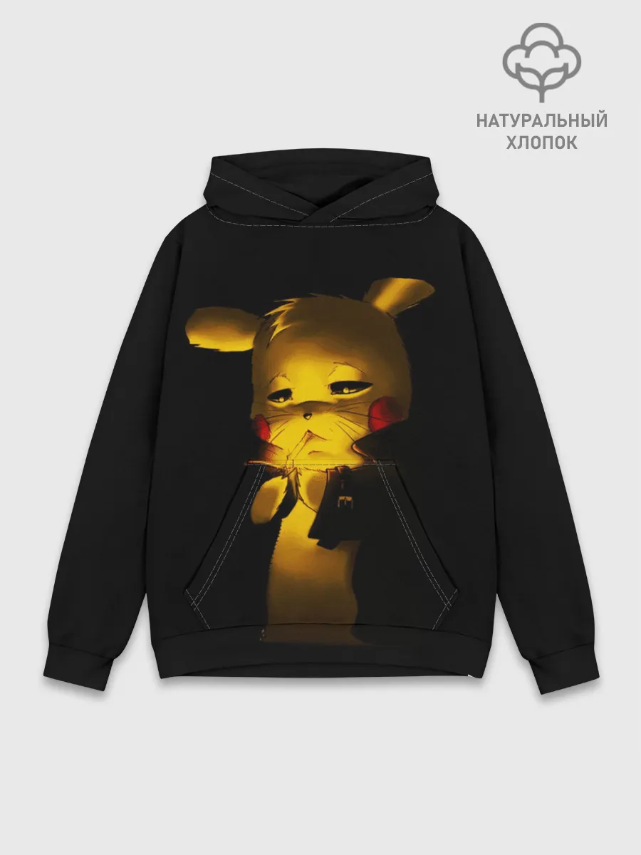 Худи мужской база хлопок / Пикачу | Брутал