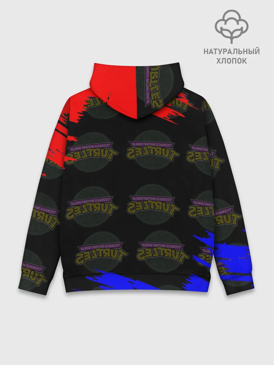 Худи мужской база хлопок / Черепашки Ниндзя
