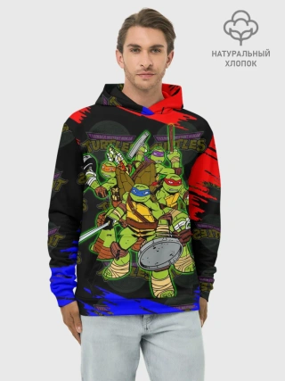 Худи мужской база хлопок / Черепашки Ниндзя