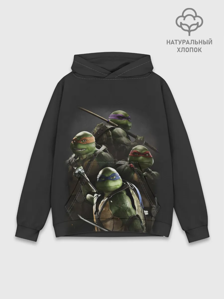 Худи мужской база хлопок / ЧЕРЕПАШКИ - НИНДЗЯ