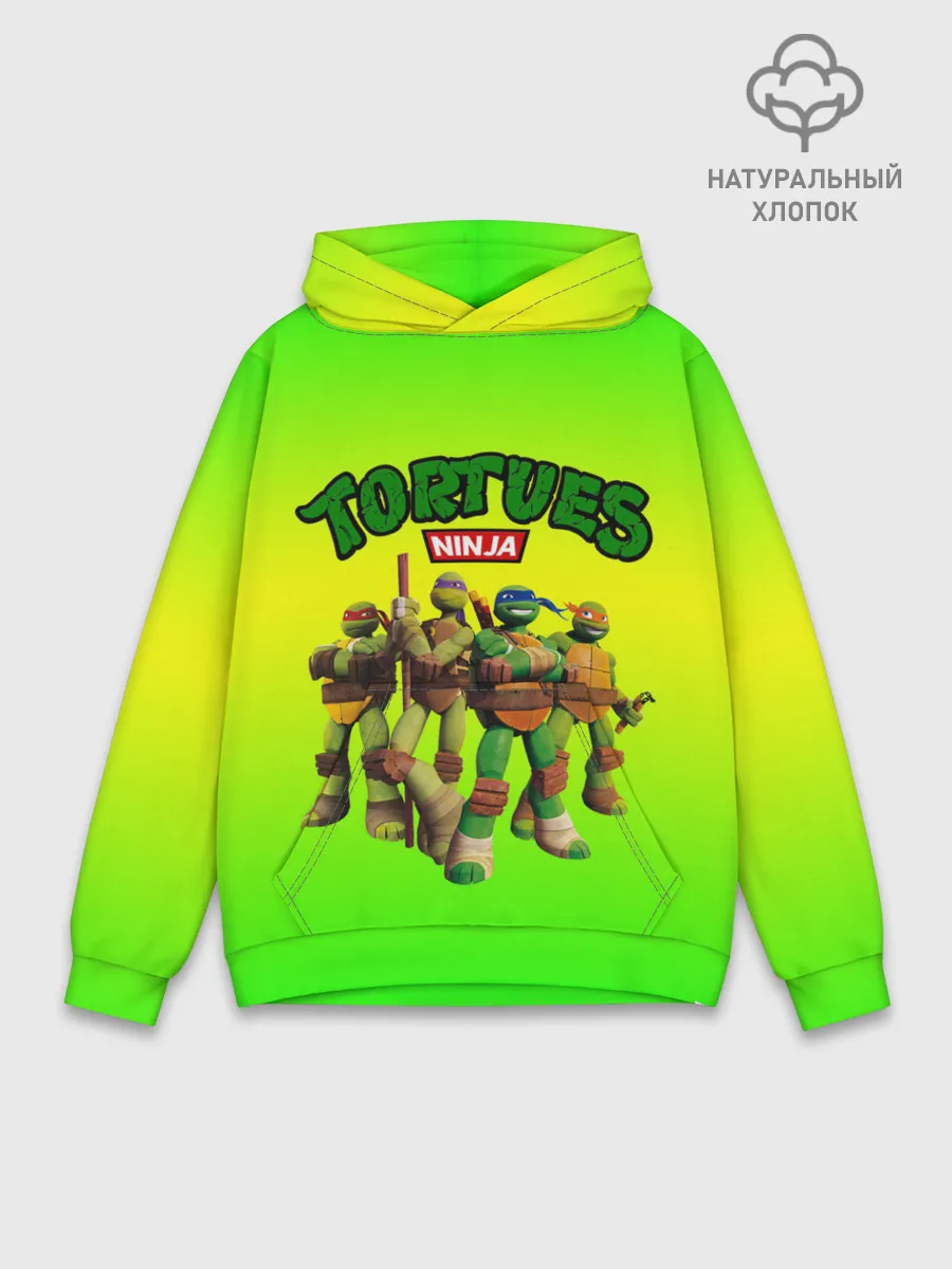 Худи мужской база хлопок / ЧЕРЕПАШКИ - НИНДЗЯ
