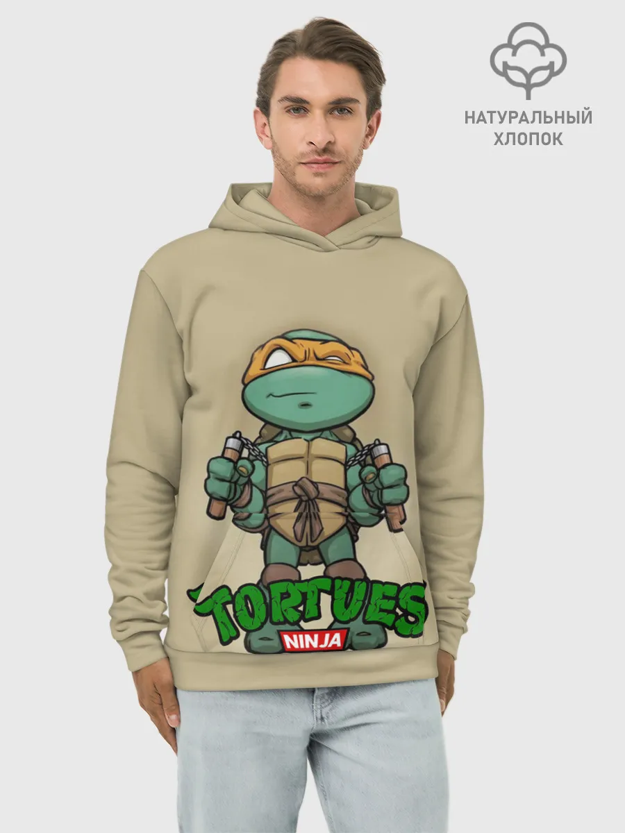 Худи мужской база хлопок / ЧЕРЕПАШКИ - НИНДЗЯ