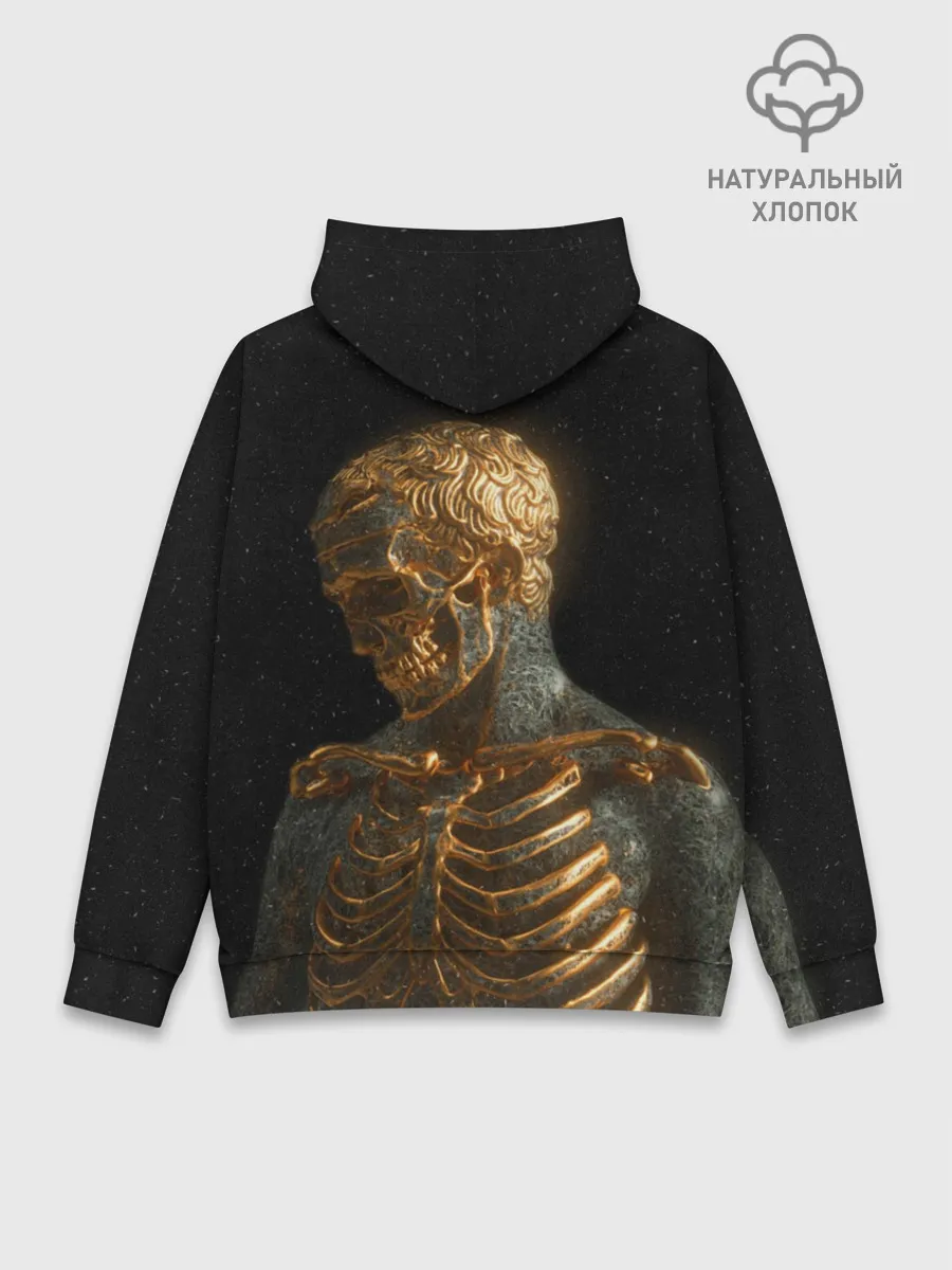 Худи мужской база хлопок / Скелет В Золоте