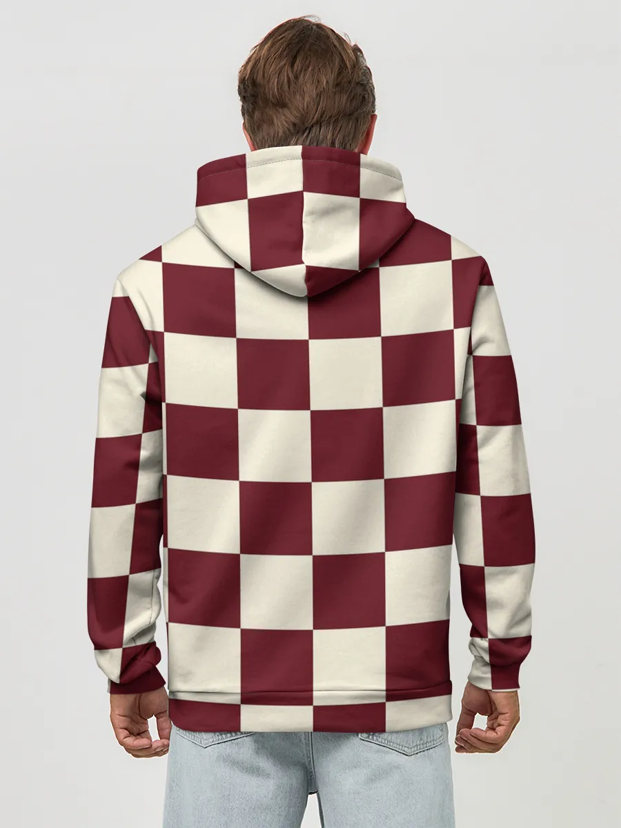 Худи мужской база хлопок / Шахматка