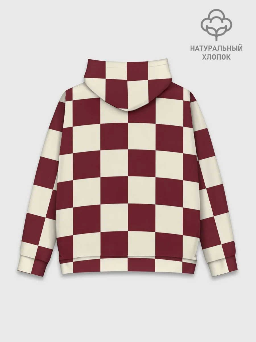 Худи мужской база хлопок / Шахматка