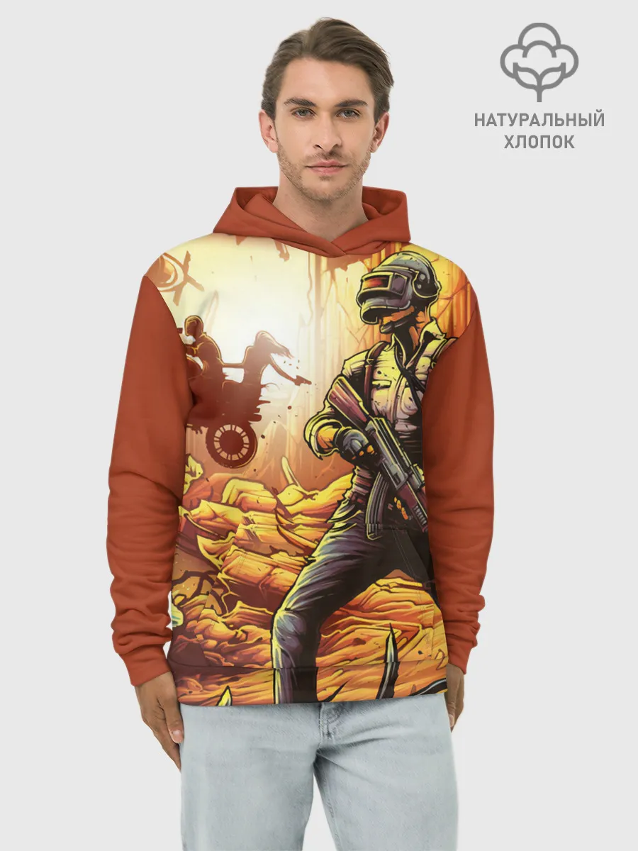 Худи мужской база хлопок / PUBG