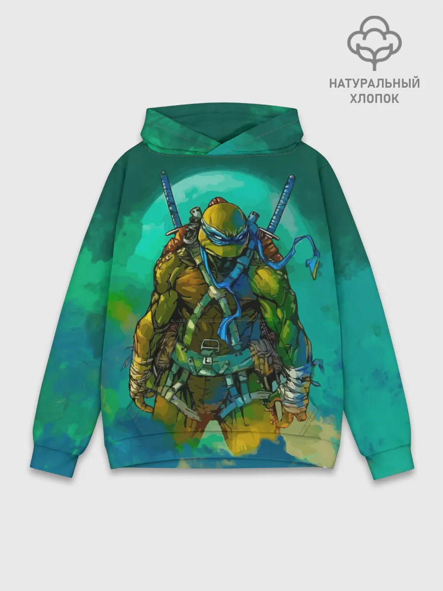Худи мужской база хлопок / Черепашки ниндзя