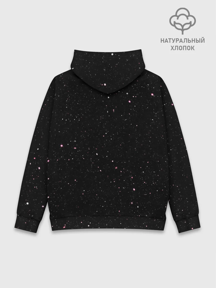 Худи мужской база хлопок / Котёнок в пледе