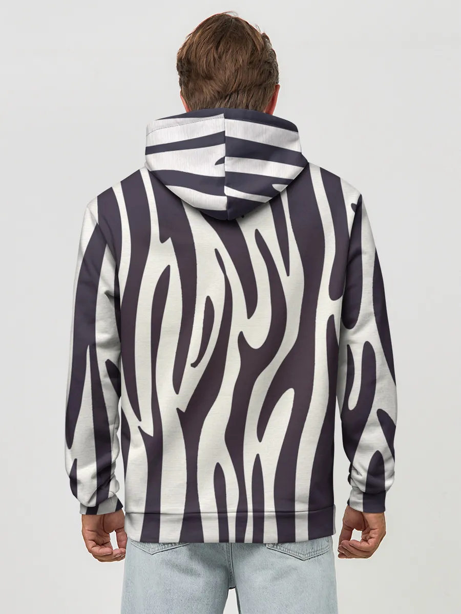 Худи мужской база хлопок / Я зебра
