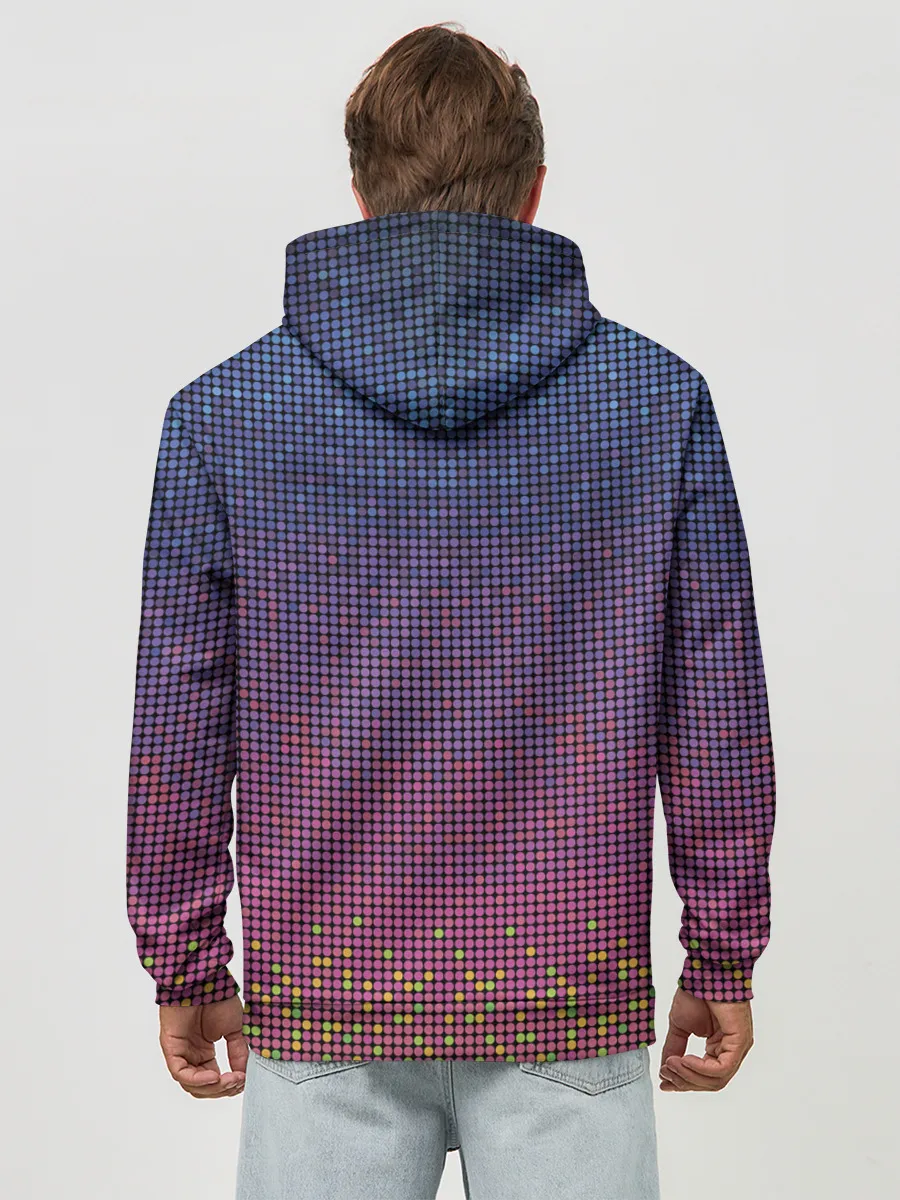 Худи мужской база хлопок / Ретро узор