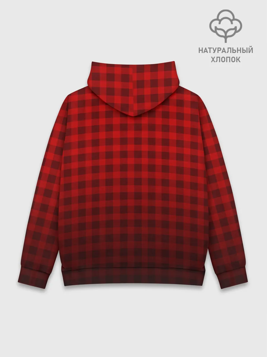 Худи мужской база хлопок / В КЛЕТОЧКУ