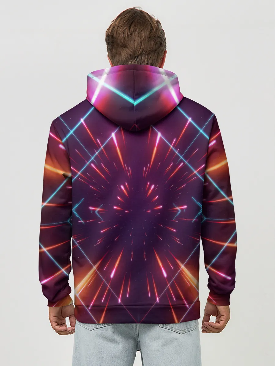 Худи мужской база хлопок / SYNTHWAVE / RETROWAVE