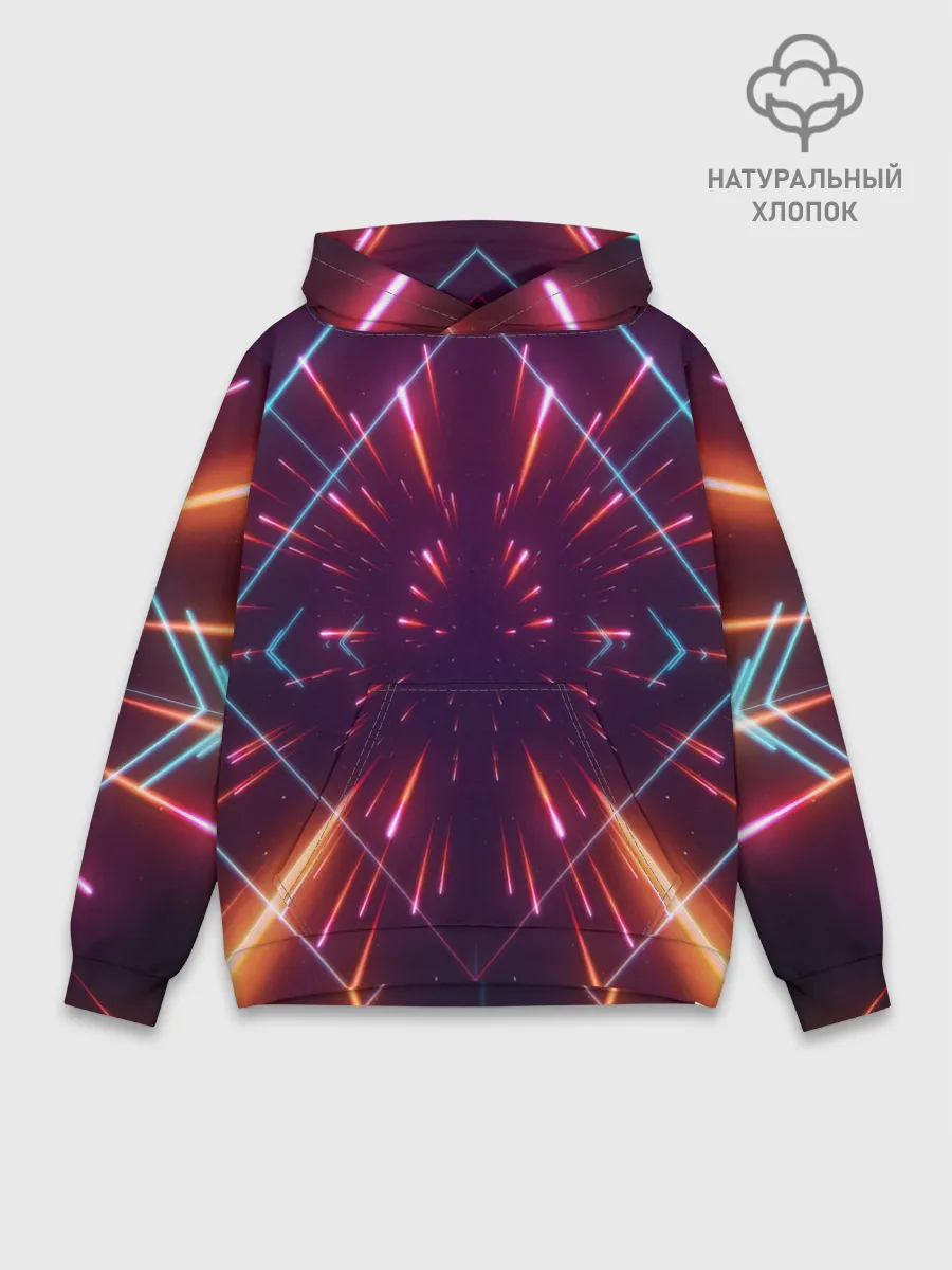 Худи мужской база хлопок / SYNTHWAVE / RETROWAVE