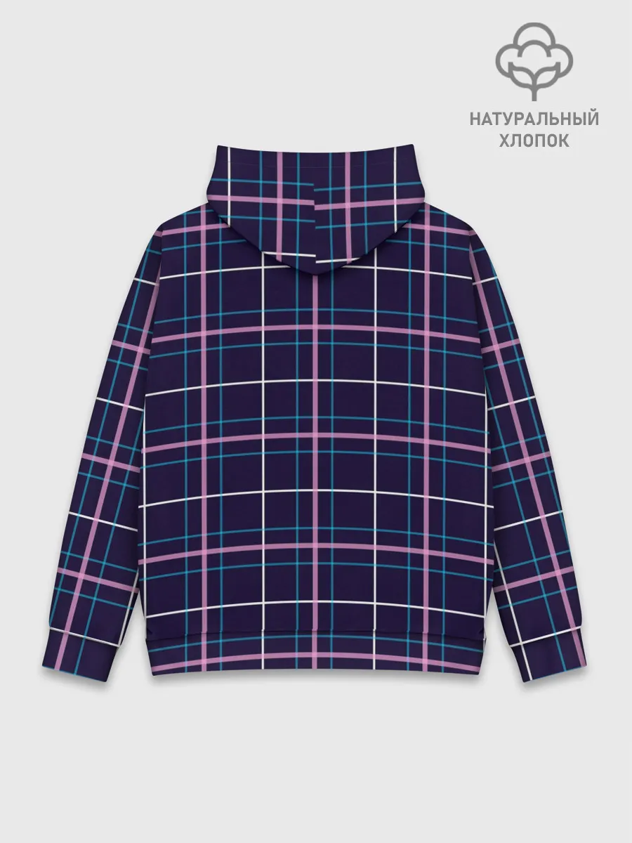 Худи мужской база хлопок / Шотландка