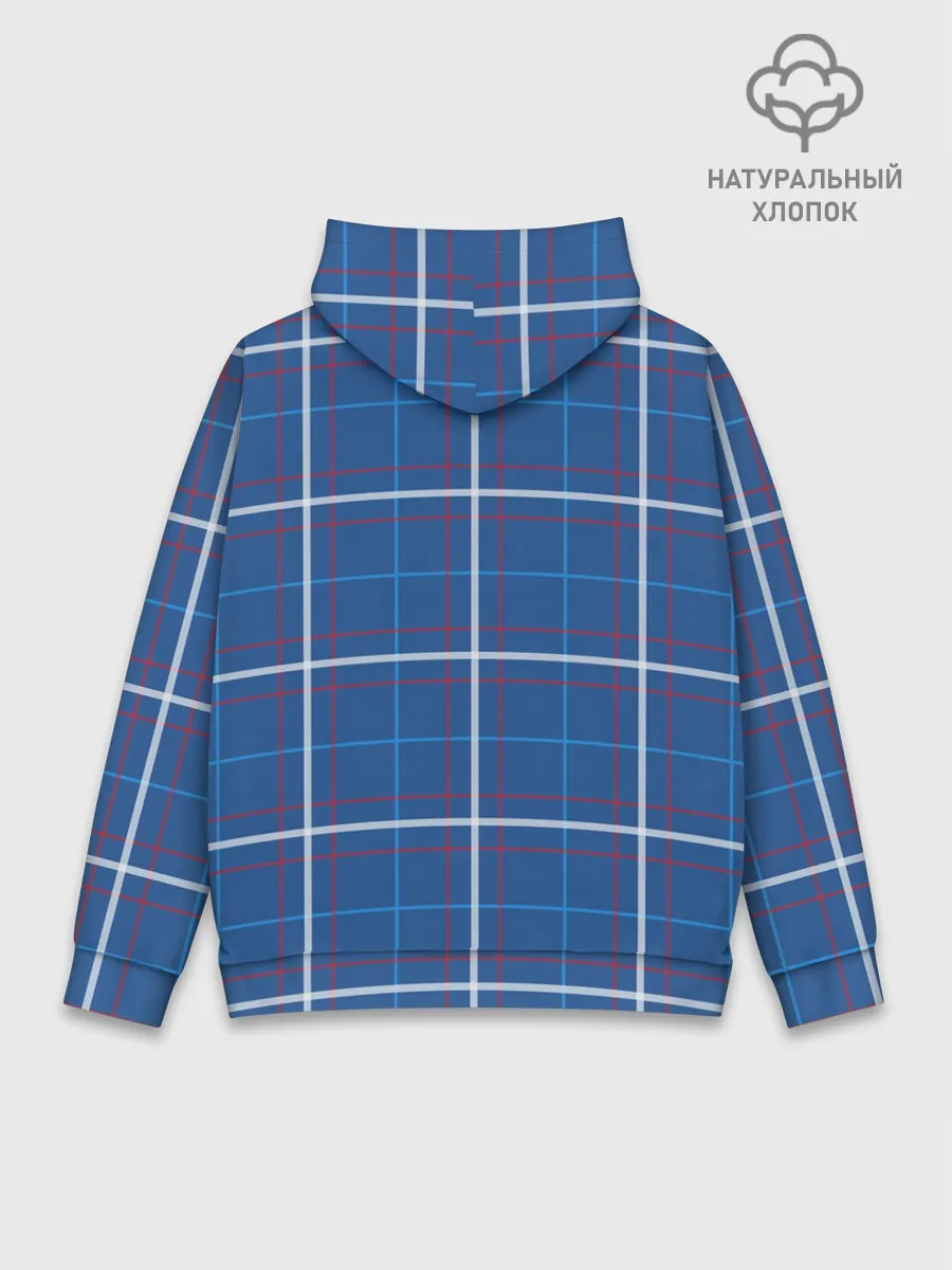 Худи мужской база хлопок / Шотландка