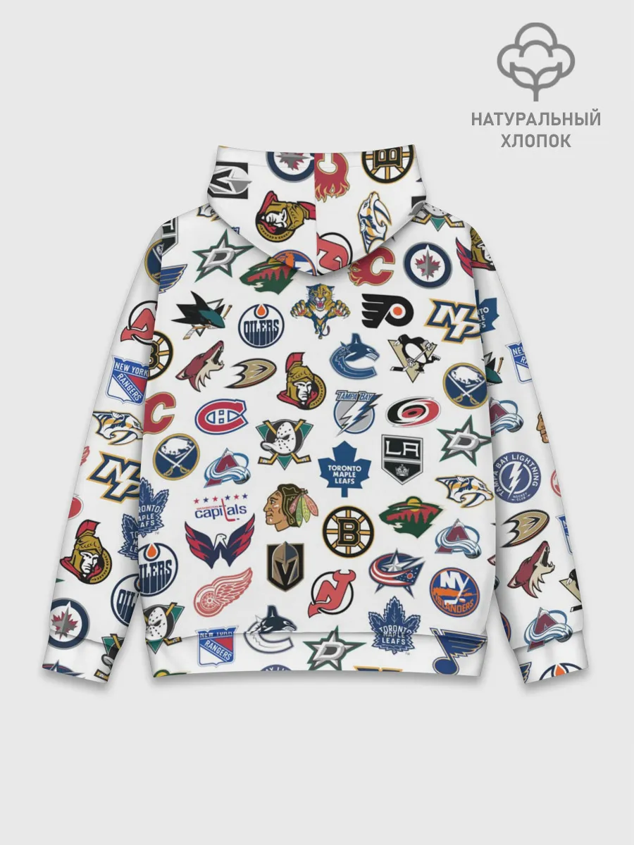 Худи мужской база хлопок / Логотипы НХЛ