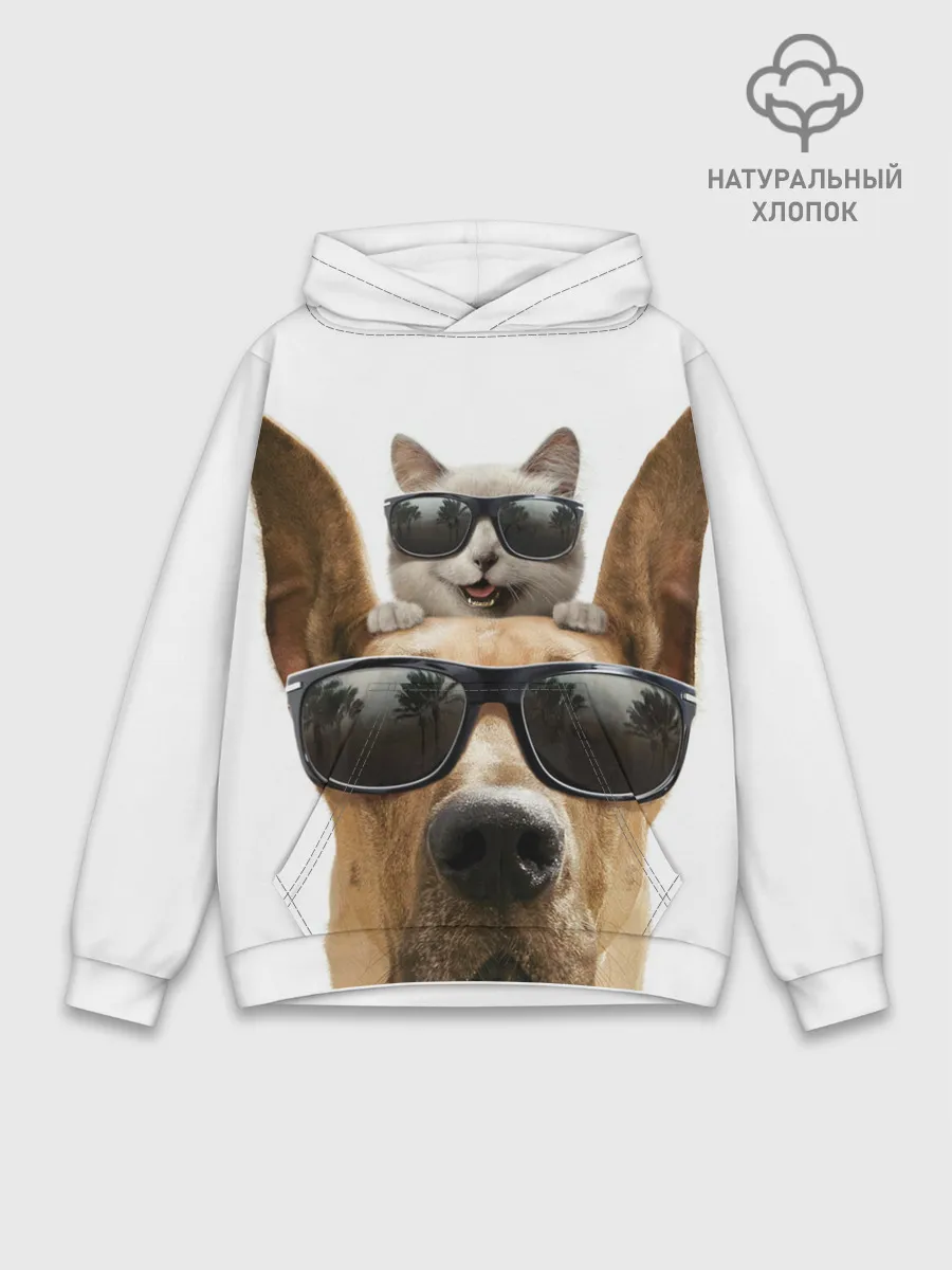 Худи мужской база хлопок / Блатные животные.